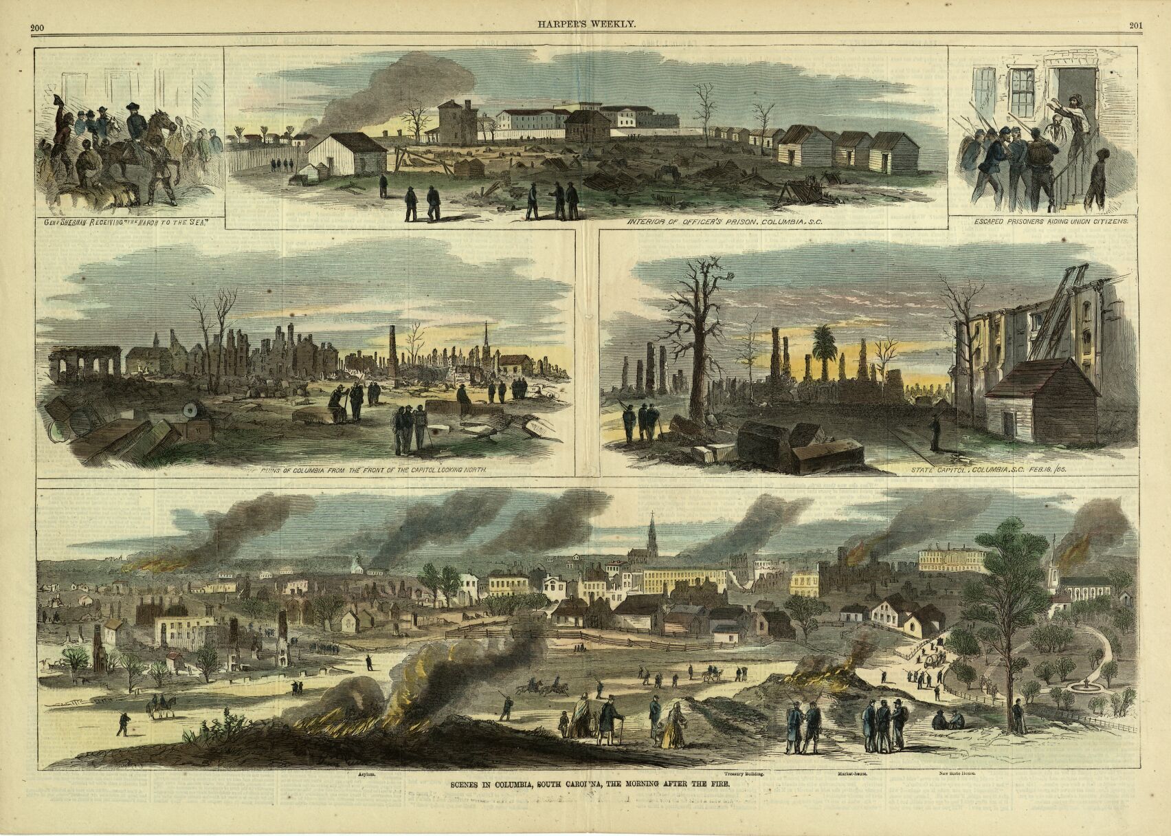 harper’s weekly burning of columbia 1 — not file, one time only
